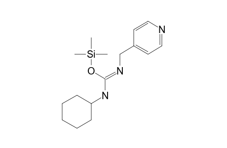 N-Cyclohexyl-N'-[(pyridin-4-yl)methyl]carbamimidic acid, tms derivative