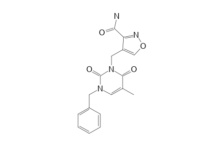 4-[(3-BENZYL-5-METHYL-2,6-DIOXO-1,2,3,6-TETRAHYDROPYRIMIDIN-1-YL)-METHYL]-ISOXAZOLE-3-CARBOXAMIDE