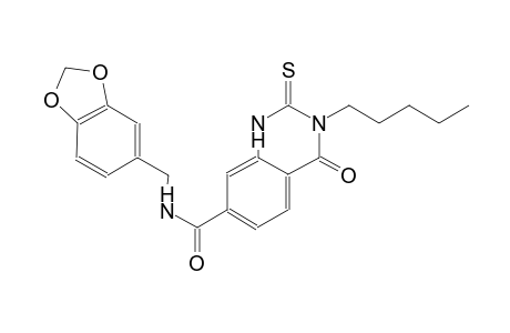 7-quinazolinecarboxamide, N-(1,3-benzodioxol-5-ylmethyl)-1,2,3,4-tetrahydro-4-oxo-3-pentyl-2-thioxo-