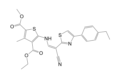 4-ethyl 2-methyl 5-({(Z)-2-cyano-2-[4-(4-ethylphenyl)-1,3-thiazol-2-yl]ethenyl}amino)-3-methyl-2,4-thiophenedicarboxylate
