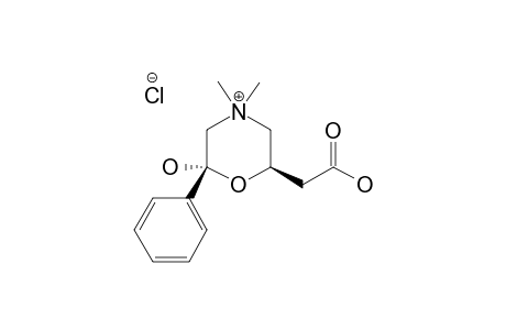 HEMIBENZOYLCARNITINIUM-(HBC);(2S,6R)-6-(CARBOXYMETHYL)-2-HYDROXY-4,4-DIMETHYL-2-PHENYLMORPHOLINUM-CHLORIDE