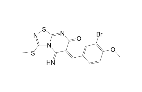 (6Z)-6-(3-bromo-4-methoxybenzylidene)-5-imino-3-(methylsulfanyl)-5,6-dihydro-7H-[1,2,4]thiadiazolo[4,5-a]pyrimidin-7-one