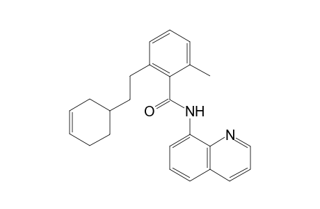 2-(2-(cyclohex-3-en-1-yl)ethyl)-6-methyl-N-(quinolin-8-yl)benzamide