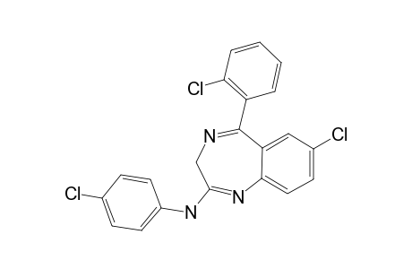 2-(PARA-CHLOROAMINOPHENYL)-3H-5-(ORTHO-CHLOROPHENYL)-7-CHLORO-1,4-BENZODIAZEPINE
