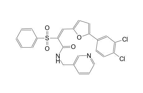(2E)-3-[5-(3,4-dichlorophenyl)-2-furyl]-2-(phenylsulfonyl)-N-(3-pyridinylmethyl)-2-propenamide