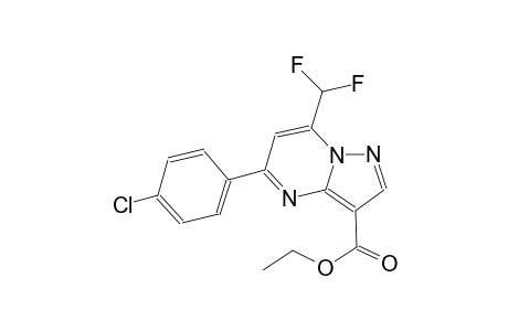 ethyl 5-(4-chlorophenyl)-7-(difluoromethyl)pyrazolo[1,5-a]pyrimidine-3-carboxylate