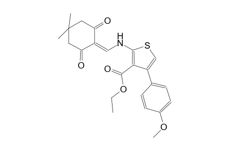 3-thiophenecarboxylic acid, 2-[[(4,4-dimethyl-2,6-dioxocyclohexylidene)methyl]amino]-4-(4-methoxyphenyl)-, ethyl ester