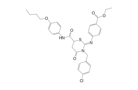 benzoic acid, 4-[[(2Z)-6-[[(4-butoxyphenyl)amino]carbonyl]-3-[(4-chlorophenyl)methyl]tetrahydro-4-oxo-2H-1,3-thiazin-2-ylidene]amino]-, ethyl