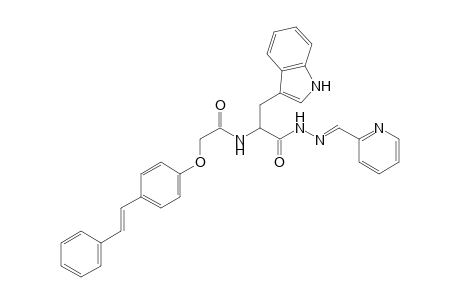 N-(3-(1H-indol-3-yl)-1-oxo-1-((E)-2-(pyridin-2-ylmethylene)hydrazinyl)propan-2-yl)-2-(4-styrylphenoxy)acetamide