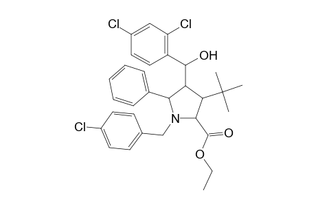 Proline, 1-[(4-chlorophenyl)methyl]-4-[(2,4-dichlorophenyl)hydroxymethyl]-3-(1,1-dimethylethyl)-5-phenyl-, ethyl ester