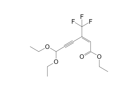 Ethyl (2E)-3-(trifluoromethyl)-6,6-diethoxyhex-2-en-4-ynoate