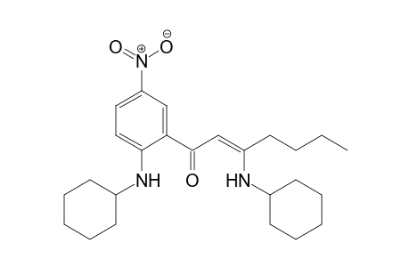 (Z)-3-(Cyclohexylamino)-1-(2-(cyclohexylamino)-5-nitrophenyl)-hept-2-en-1-one