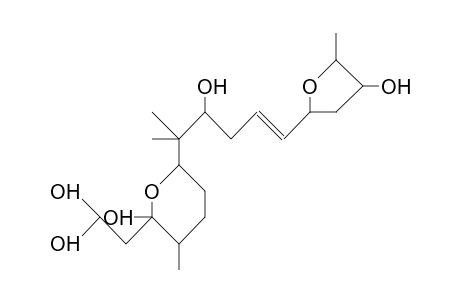 2-(1,2-Dihydroxy-ethyl)-3-methyl-6-(5-[2-methyl-tetrahydrofuran-3-ol-5-yl]-2-hydroxy-1,1-dimethyl-4(Z)-pentenyl)-tetrahy