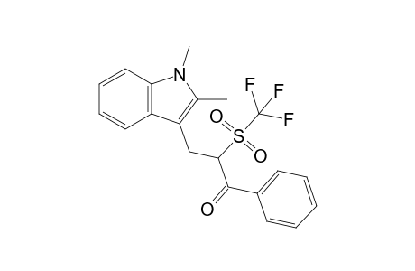 3-(1,2-Dimethyl-1H-indol-3-yl)-1-phenyl-2-(trifluoromethylsulfonyl)propan-1-one