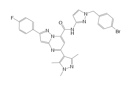 N-[1-(4-bromobenzyl)-1H-pyrazol-3-yl]-2-(4-fluorophenyl)-5-(1,3,5-trimethyl-1H-pyrazol-4-yl)pyrazolo[1,5-a]pyrimidine-7-carboxamide