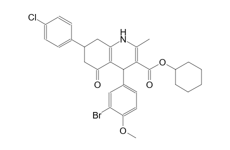 cyclohexyl 4-(3-bromo-4-methoxyphenyl)-7-(4-chlorophenyl)-2-methyl-5-oxo-1,4,5,6,7,8-hexahydro-3-quinolinecarboxylate