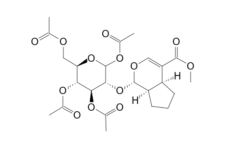 D-Glucopyranose, 2-O-[1,4a,5,6,7,7a-hexahydro-4-(methoxycarbonyl)cyclopenta[c]pyran-1- yl]-, tetraacetate, [1S-(1.alpha.,4a.alpha.,7a.alpha.)]-