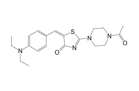 (5E)-2-(4-acetyl-1-piperazinyl)-5-[4-(diethylamino)benzylidene]-1,3-thiazol-4(5H)-one