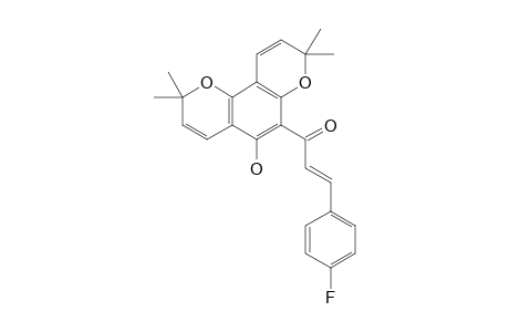 3-(4-FLUOROPHENYL)-1-(5-HYDROXY-2,2,8,8-TETRAMETHYL-2H,8H-PYRANO-[2,3-F]-CHROMEN-6-YL)-PROPENONE