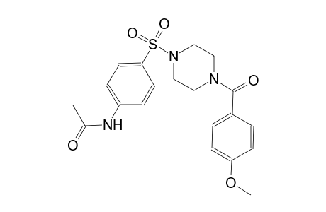 acetamide, N-[4-[[4-(4-methoxybenzoyl)-1-piperazinyl]sulfonyl]phenyl]-