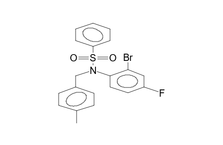 N-(4-METHYLBENZYL)-N-(2-BROMO-4-FLUOROPHENYL)PHENYLSULPHONYLAMIDE