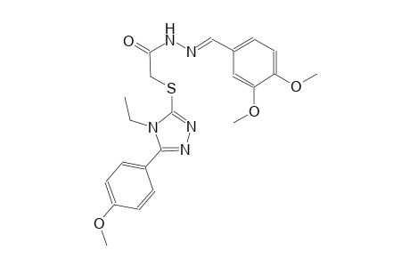 N'-[(E)-(3,4-dimethoxyphenyl)methylidene]-2-{[4-ethyl-5-(4-methoxyphenyl)-4H-1,2,4-triazol-3-yl]sulfanyl}acetohydrazide