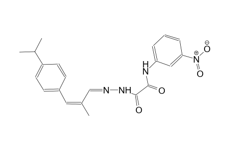 2-{2-[(2Z)-3-(4-isopropylphenyl)-2-methyl-2-propenylidene]hydrazino}-N-(3-nitrophenyl)-2-oxoacetamide