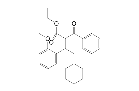 ethyl 2-benzoyl-4-cyclohexyl-3-(2-methoxyphenyl)butanoate