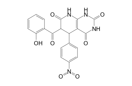 6-[(2-Hydroxyphenyl)carbonyl]-5-(4-nitrophenyl)-5,8-dihydropyrido[2,3-d]pyrimidine-2,4,7(1H,3H,6H)-trione