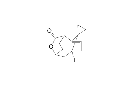 7.alpha.-Iodo-anti-spiro{cyclopropane-1,11'-4-oxatricyclo[5.2.1.2(2,5)]dodec-9'-en}-3-one
