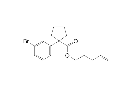 Pent-4-en-1-yl 1-(3-bromophenyl)cyclopentane-1-carboxylate