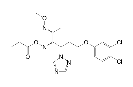 2,3-Hexanedione, 6-(3,4-dichlorophenoxy)-4-(1H-1,2,4-triazol-1-yl)-, 2-(O-methyloxime) 3-[O-(1-oxopropyl)oxime]