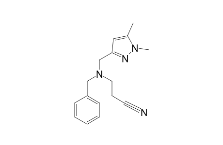 3-[BENZYL-(1,5-DIMETHYL-1H-PYRAZOL-3-YL-METHYL)-AMINO]-PROPIONITRILE