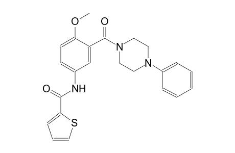 N-{4-methoxy-3-[(4-phenyl-1-piperazinyl)carbonyl]phenyl}-2-thiophenecarboxamide