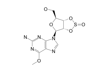 2-AMINO-6-METHOXY-9-(2,3-O-SULFINYL-BETA-D-RIBOFURANOSYL)-PURINE;EXO_DIASTEREOMER