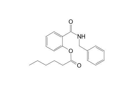 Hexanoic acid, 2-(benzylaminocarbonyl)phenyl ester