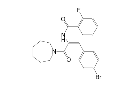 N-[(E)-1-(1-azepanylcarbonyl)-2-(4-bromophenyl)ethenyl]-2-fluorobenzamide