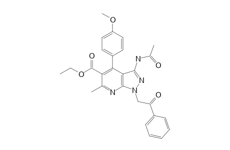 ETHYL_3-ACETYLAMINO-4-(4-METHOXYPHENYL)-6-METHYL-2-(2-OXO-2-PHENYL-ETHYL)-1-H-PYRAZOLO-[3.4-B]-PYRIDINE-5-CARBOXYLATE