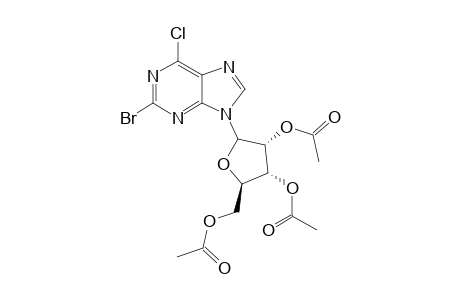 2-Bromo-6-chloro-9.beta.-(2',3',5'-tri-O-acetyl)-D-ribofuranosylpurine