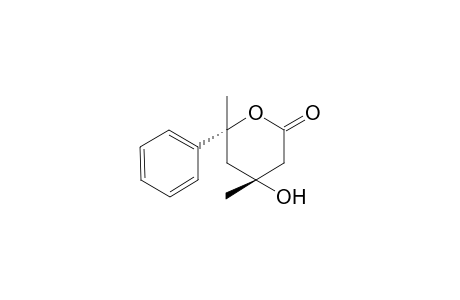 (4R*,6R*))-4,6-Dimethyl-4-hydroxy-6-phenyl-1-oxacyclohexan-2-one