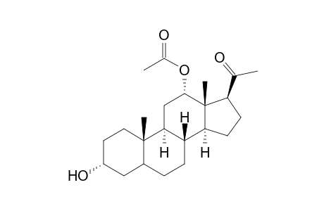 5.beta.-Pregnan-20-one, 3.alpha.,12.alpha.-dihydroxy-, 12-acetate