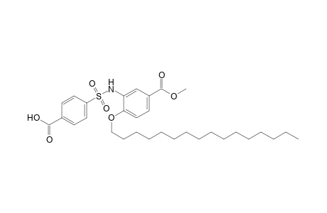 3-(p-carboxybenzenesulfonamido)-4-(hexadecyloxy)benzoic acid, 1-methyl ester