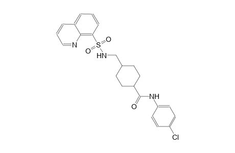 cyclohexanecarboxamide, N-(4-chlorophenyl)-4-[[(8-quinolinylsulfonyl)amino]methyl]-