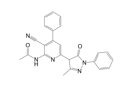 N-[3-cyano-6-(3-methyl-5-oxidanylidene-1-phenyl-4H-pyrazol-4-yl)-4-phenyl-pyridin-2-yl]ethanamide