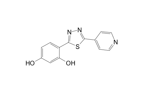 2-(2',4'-Dihydroxyphenyl)-5-[4"-pyridyl]-1,3,4-thiadiazole