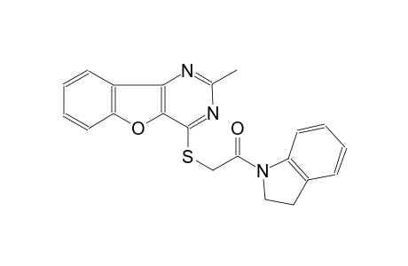 4-{[2-(2,3-dihydro-1H-indol-1-yl)-2-oxoethyl]sulfanyl}-2-methyl[1]benzofuro[3,2-d]pyrimidine