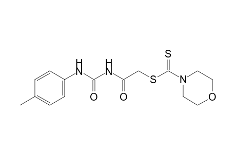 4-morpholinecrabodithioic acid, [(3-p-tolylureido)carbonyl]methyl ester