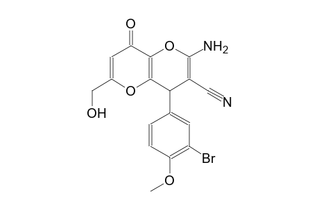 pyrano[3,2-b]pyran-3-carbonitrile, 2-amino-4-(3-bromo-4-methoxyphenyl)-4,8-dihydro-6-(hydroxymethyl)-8-oxo-