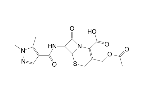 3-[(acetyloxy)methyl]-7-{[(1,5-dimethyl-1H-pyrazol-4-yl)carbonyl]amino}-8-oxo-5-thia-1-azabicyclo[4.2.0]oct-2-ene-2-carboxylic acid