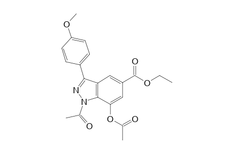 Ethyl N'-Acetyl-7-acetoxy-3-(4-methoxphenyl)indazole-5-carboxylate